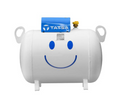 Tanque estacionario Tatsa horizontal blanco 120 litros vista frontal con carita