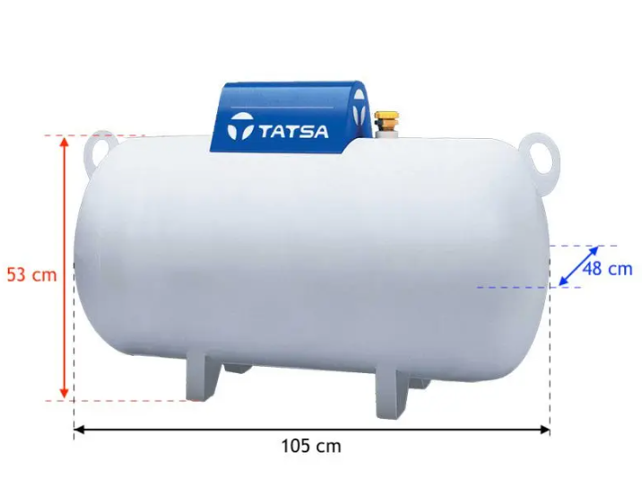 Tanque Estacionario Tatsa Horizontal Blanco | 180 Litros