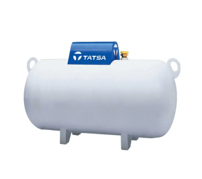 anque estacionario Tatsa horizontal blanco 180 litros vista frontal 