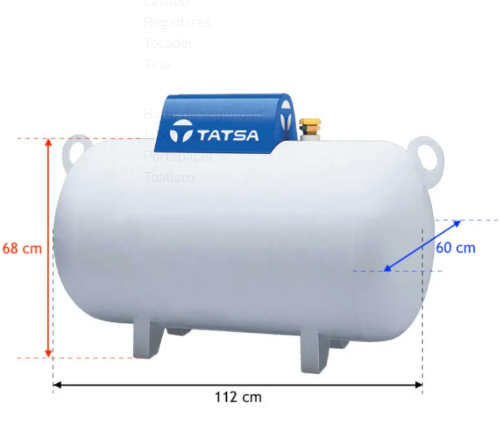 Tanque Estacionario Tatsa Horizontal Blanco | 300 Litros