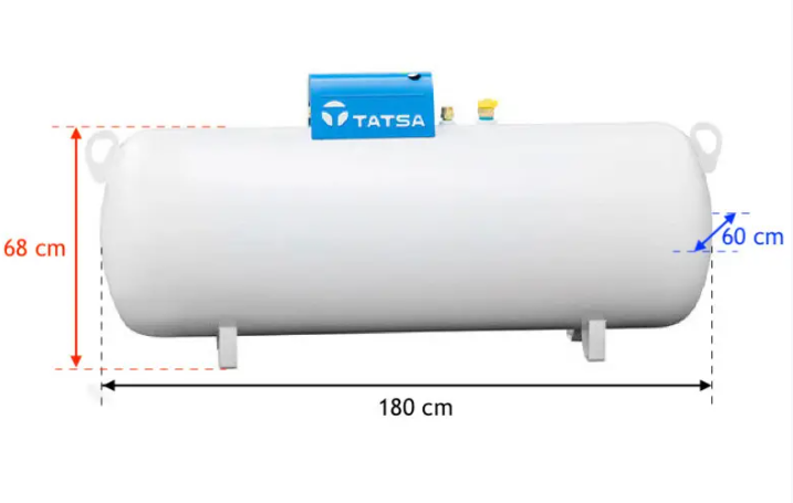 Tanque Estacionario Tatsa Horizontal Blanco | 500 Litros